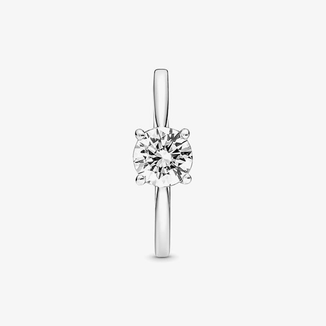 Sparkling Solitaire Ring, Size 58