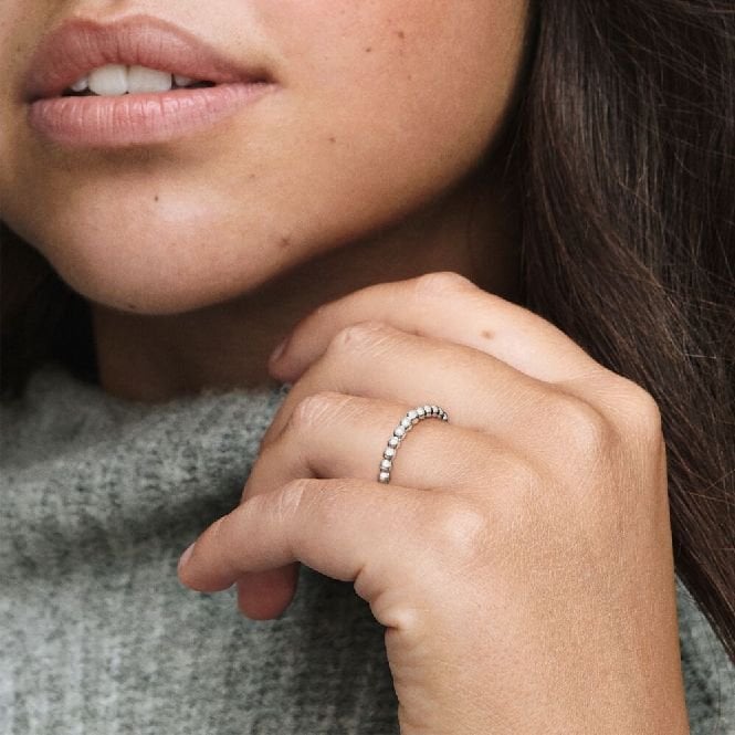 Pandora Beaded Stacking Ring, Size 48