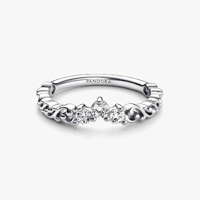 Regal Swirl Tiara Ring, Size 50