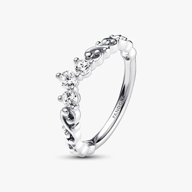 Regal Swirl Tiara Ring, Size 50