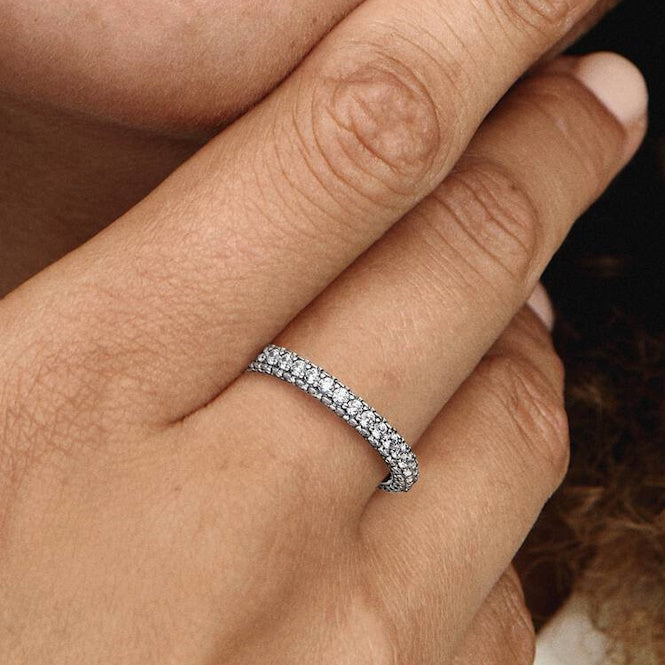 Pandora Timeless Pave Single-Row Ring, Size 56