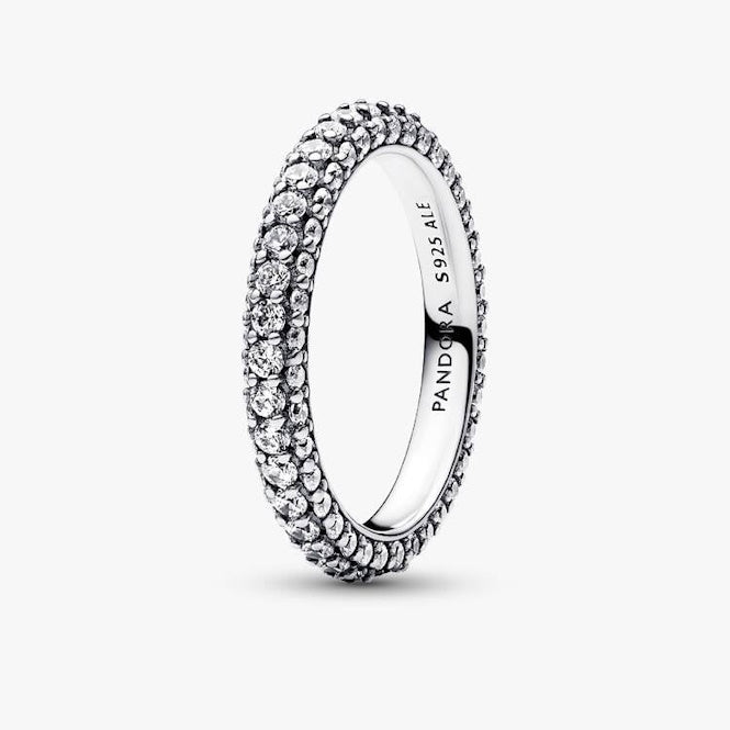 Timeless Pave Single-Row Ring, Size 56