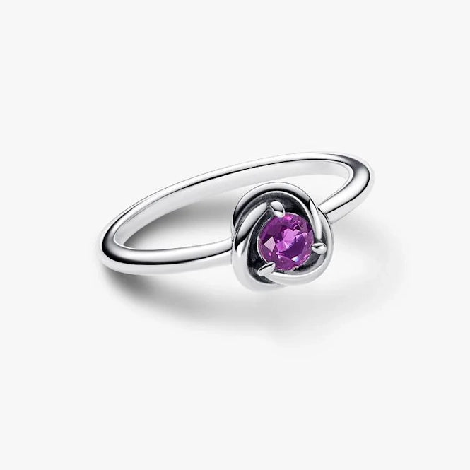 February Birthstone Eternity Circle Ring, Size 52