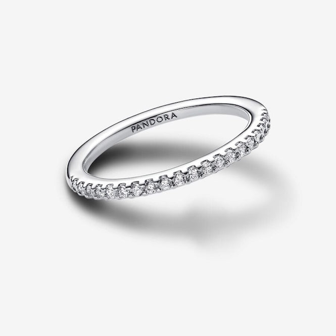 Pandora Sparkling Band Ring, Size 48