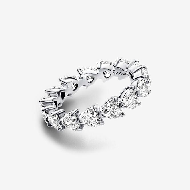 Row of Hearts Eternity Ring, Size 54