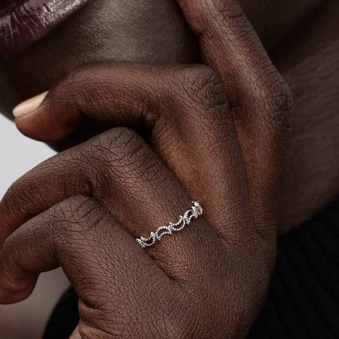 Pandora Crescent Moon Ring, Size 52