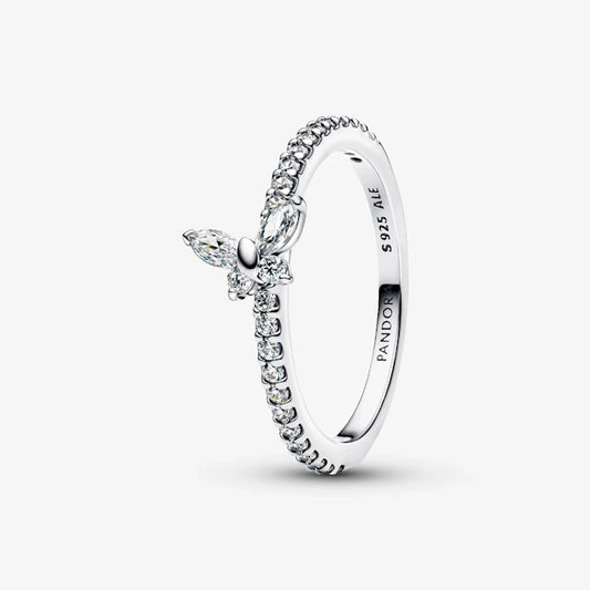 Pandora Sparkling Butterfly Ring, Size 58
