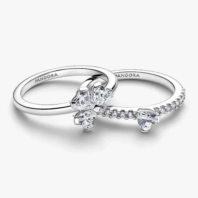 Pandora Sparkling Lucky Clover Splittable Ring, Size 50, 194507C01-50