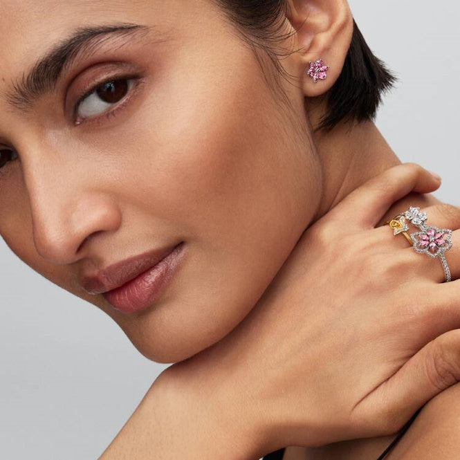 Sparkling Lucky Clover Splittable Ring, Size 58