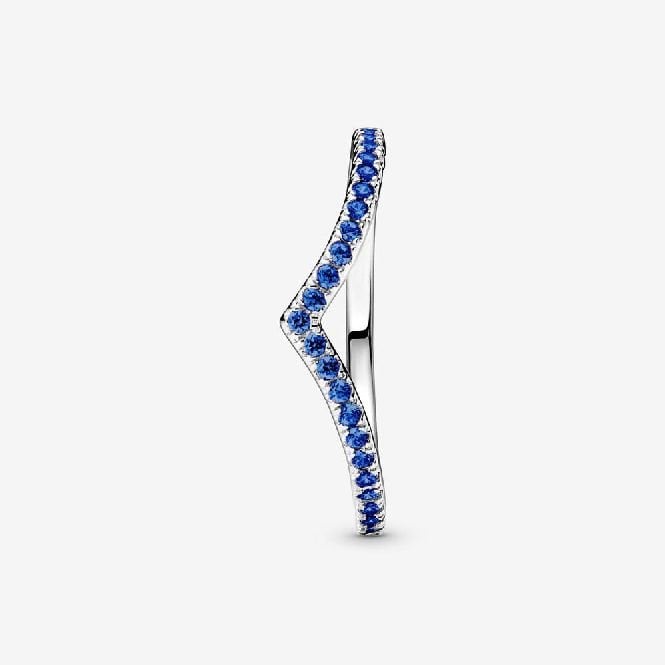 Pandora Timeless Wish Sparkling Blue Ring, Size 60
