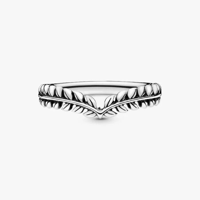 Wheat Grains Wishbone Ring, Size 48