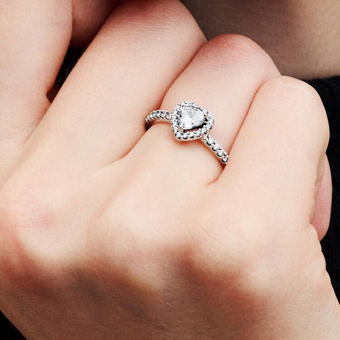 Elevated Heart Ring, Size 58