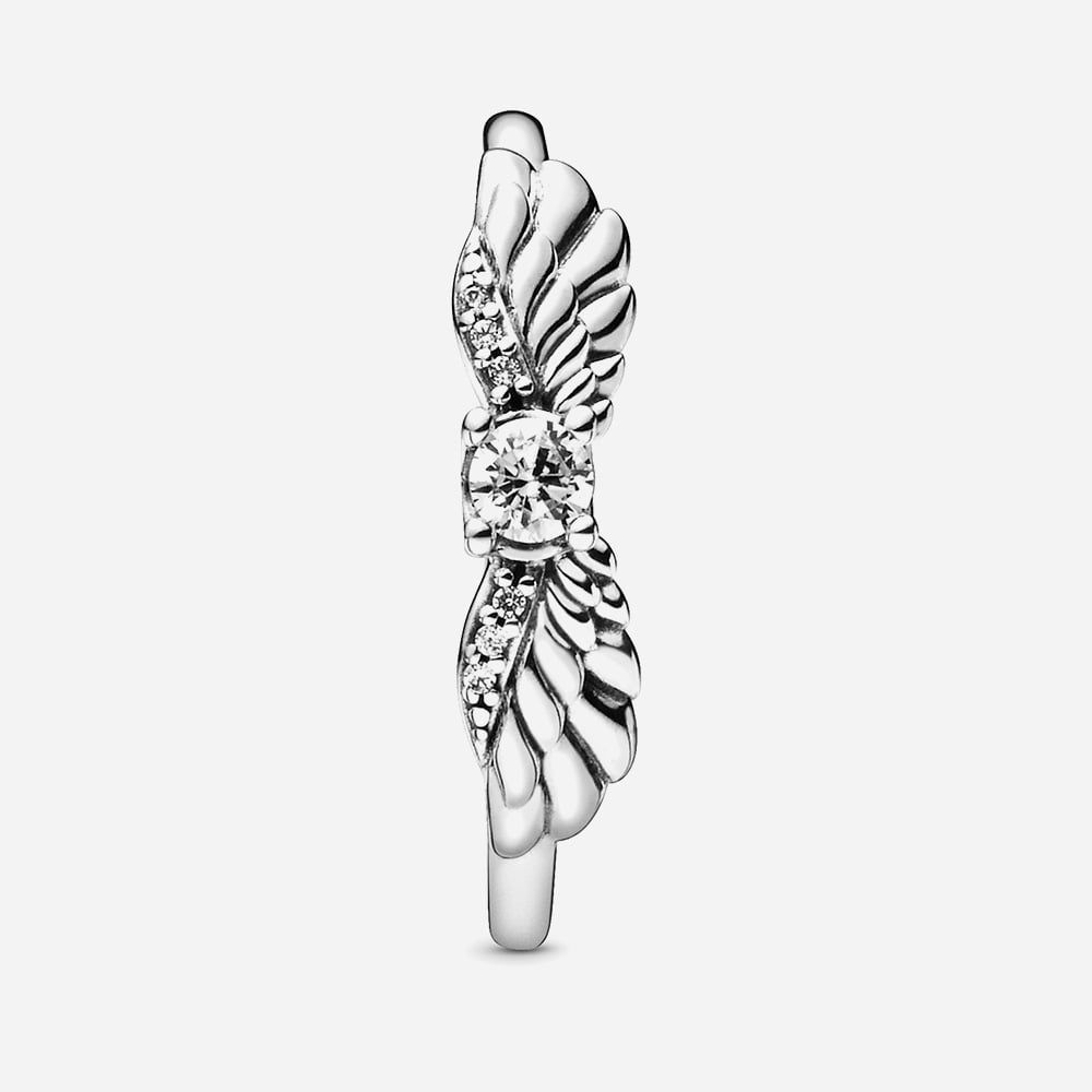 Pandora Sparkling Angel Wings Ring, Size 54