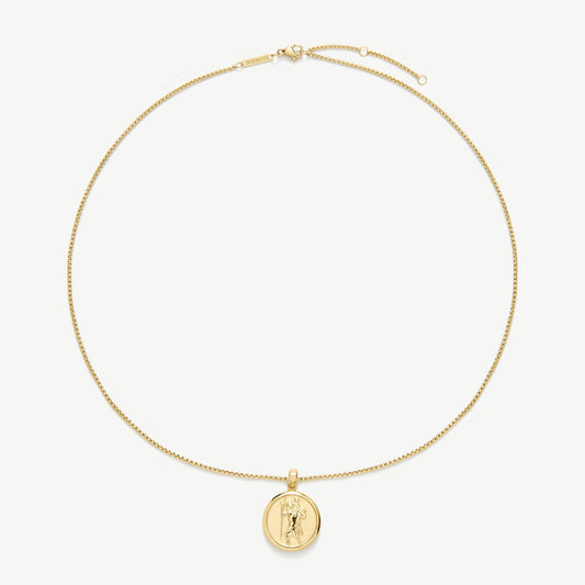Gold St. Christopher Talisman Necklace