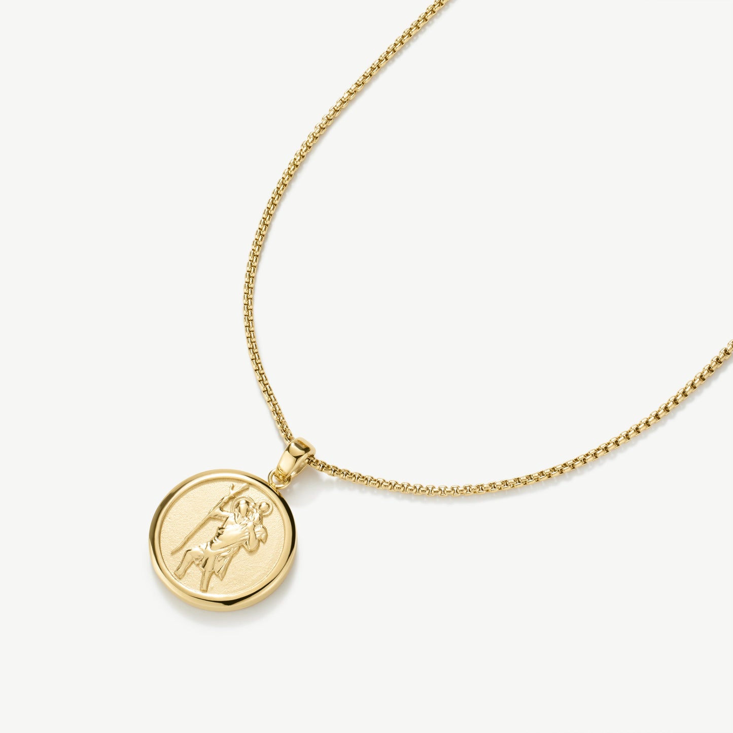 Gold St. Christopher Talisman Necklace