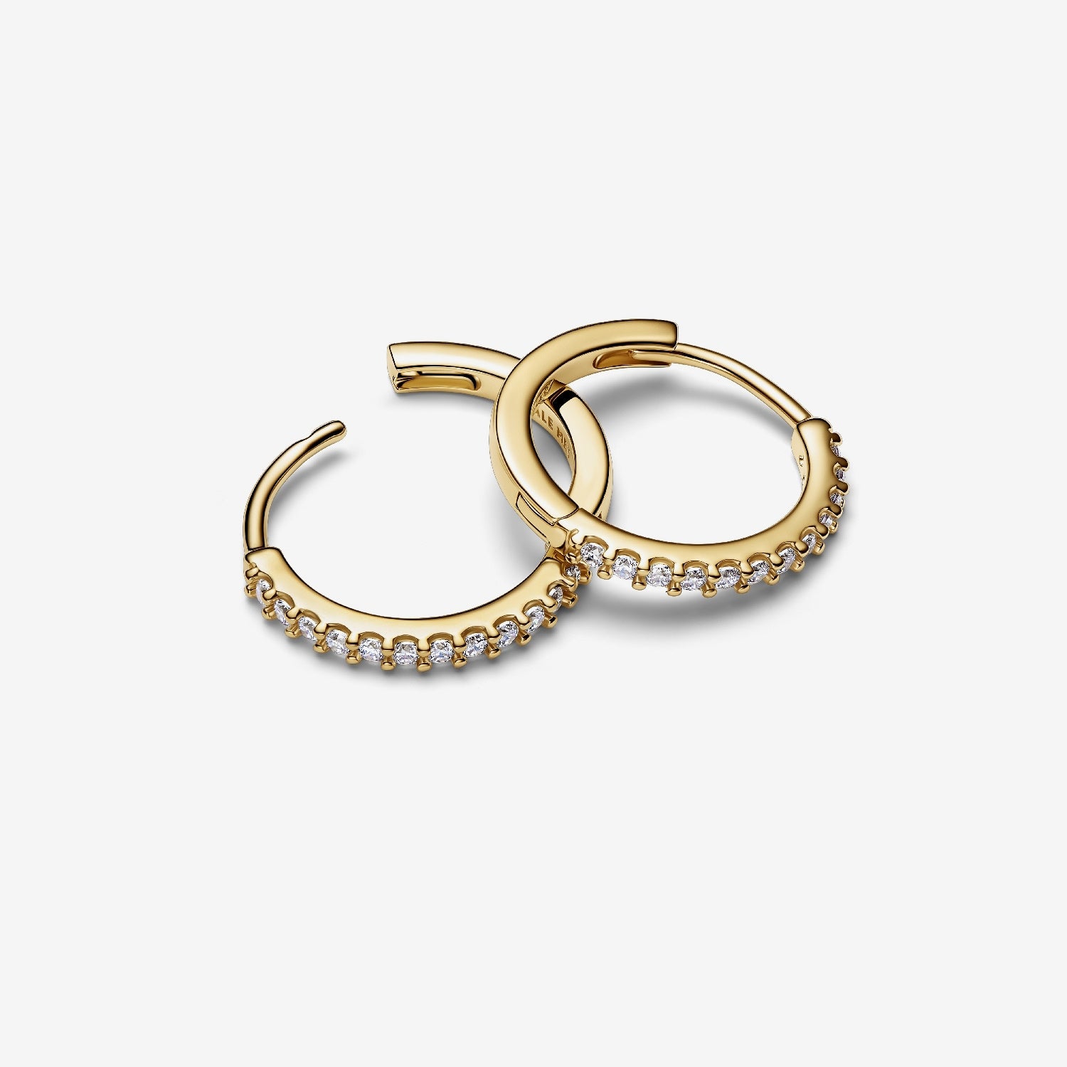 Pandora Gold Sparkling Mini Hoop Earrings