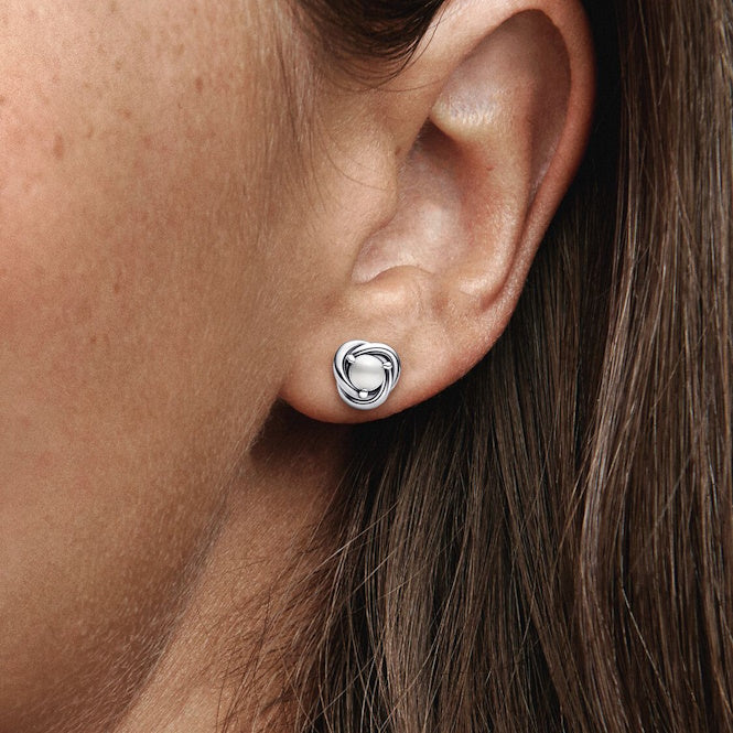 June Birthstone Eternity Circle Stud Earrings