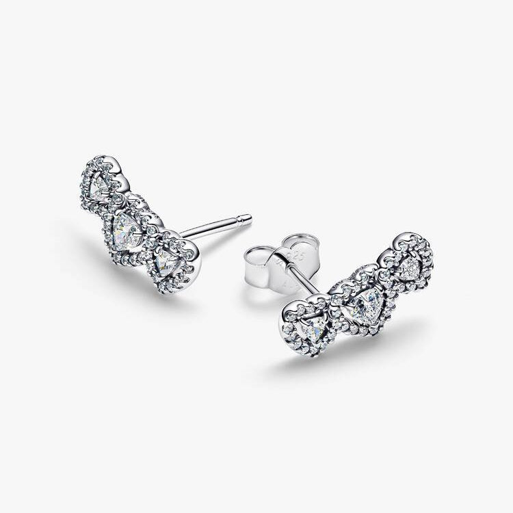 Halo Heart Trilogy Stud Earrings