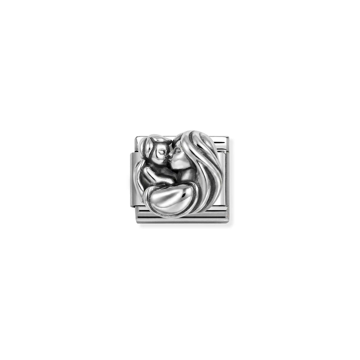Classic Oxidised Silver Mum and Child Family & Friends Charms