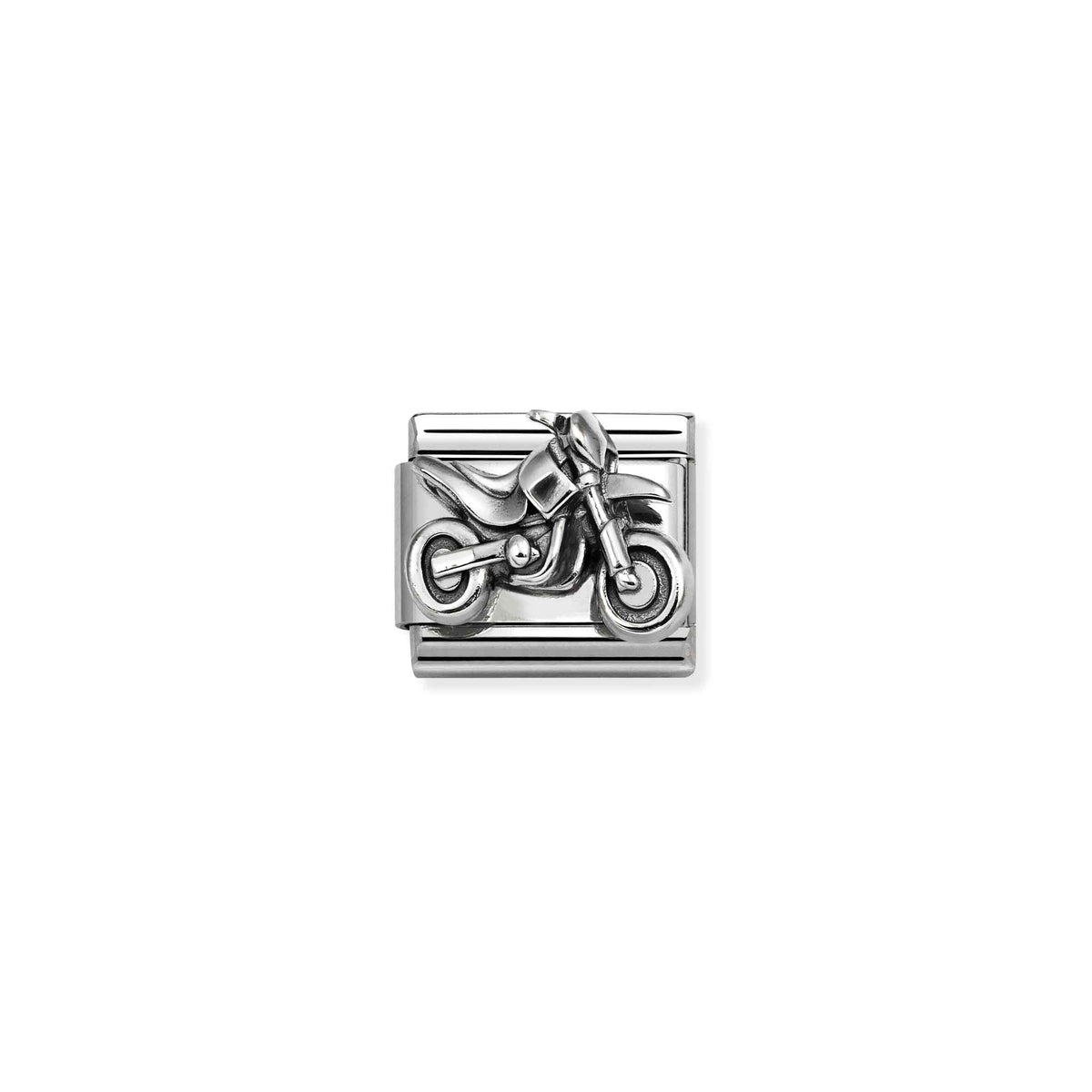 Classic Oxidised Silver Motorcycle Sports & Hobbies Charms