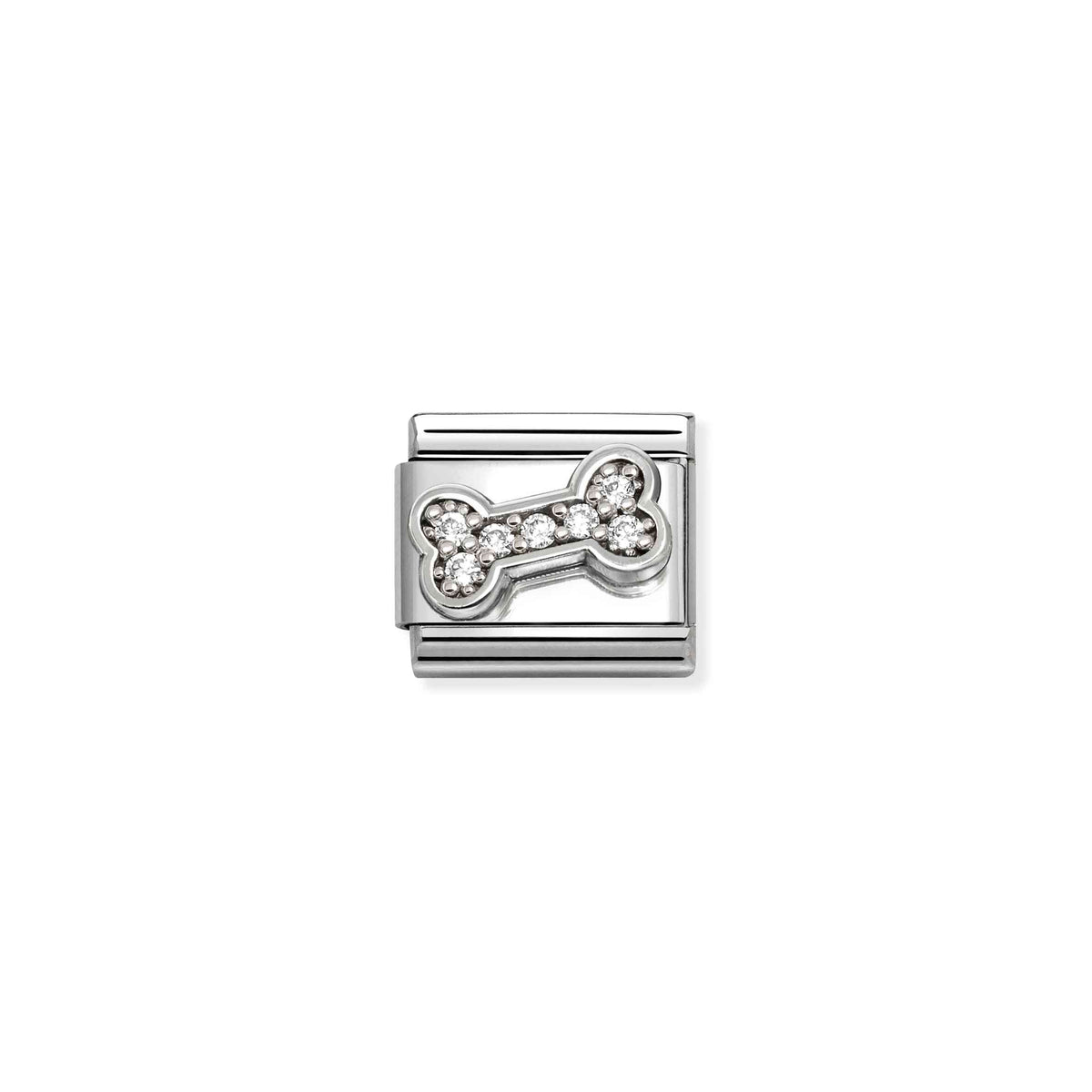 Classic Silver CZ White Bone Animals & Pets Charms