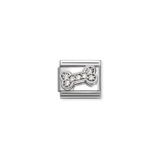 Classic Silver CZ White Bone Animals & Pets Charms