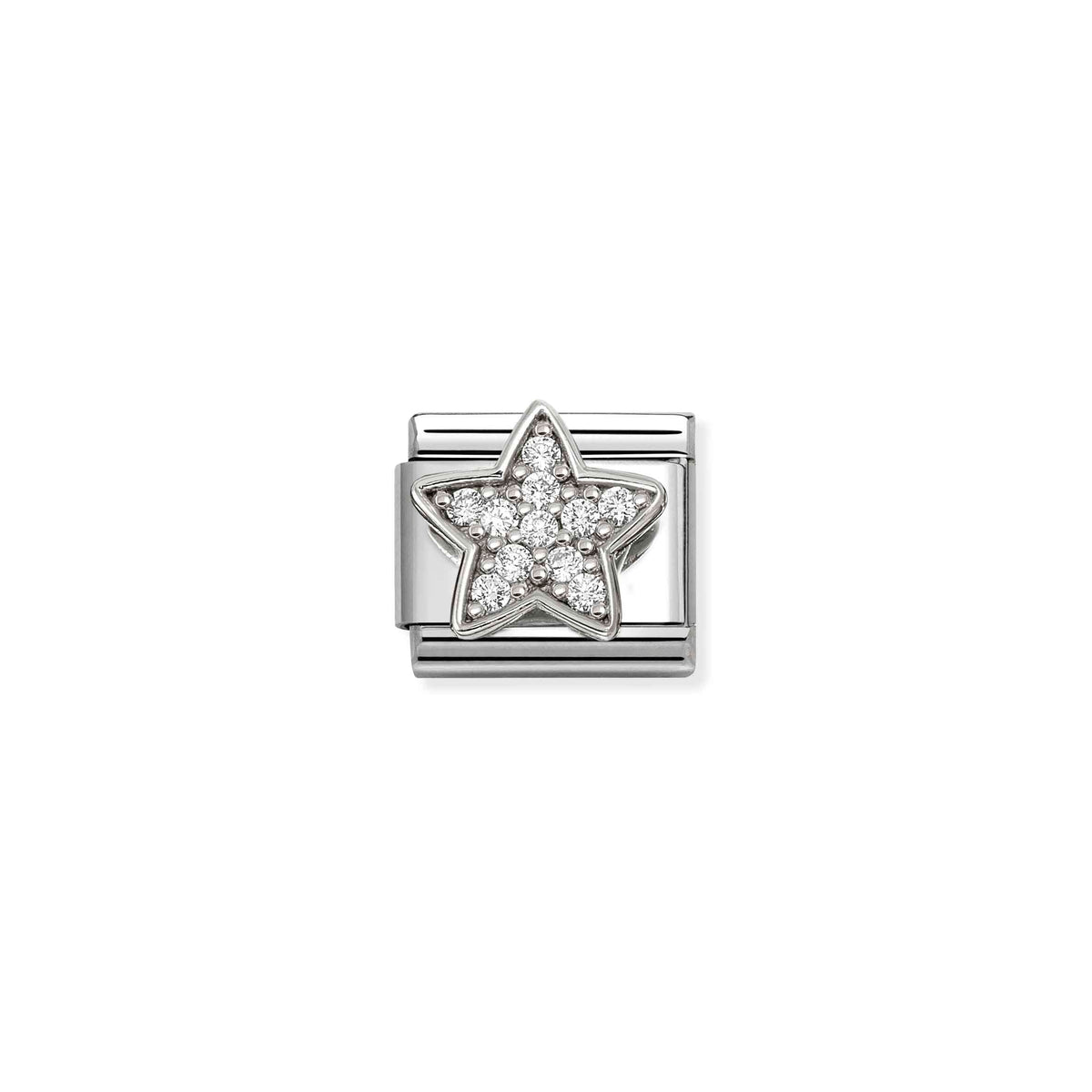 Nomination Classic Silver CZ Rich White Star Fairytale & Fantasy Charms