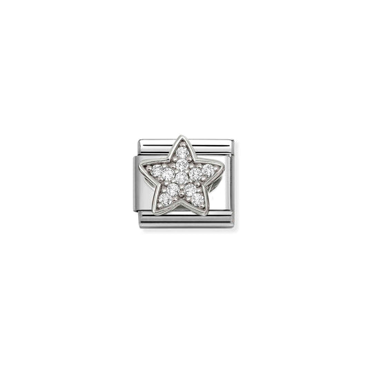 Classic Silver CZ Rich White Star Fairytale & Fantasy Charms