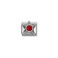 Classic Silver & Red Coral Starfish Animals & Pets Charms