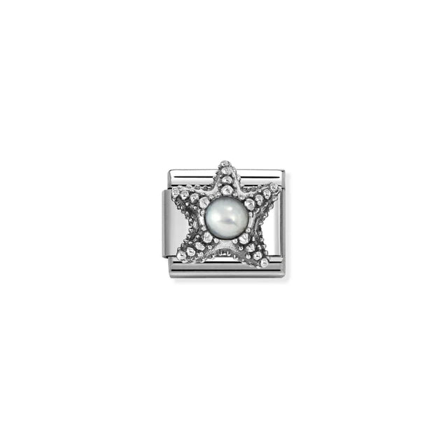 Classic Silver & White Pearl Starfish Animals & Pets Charms