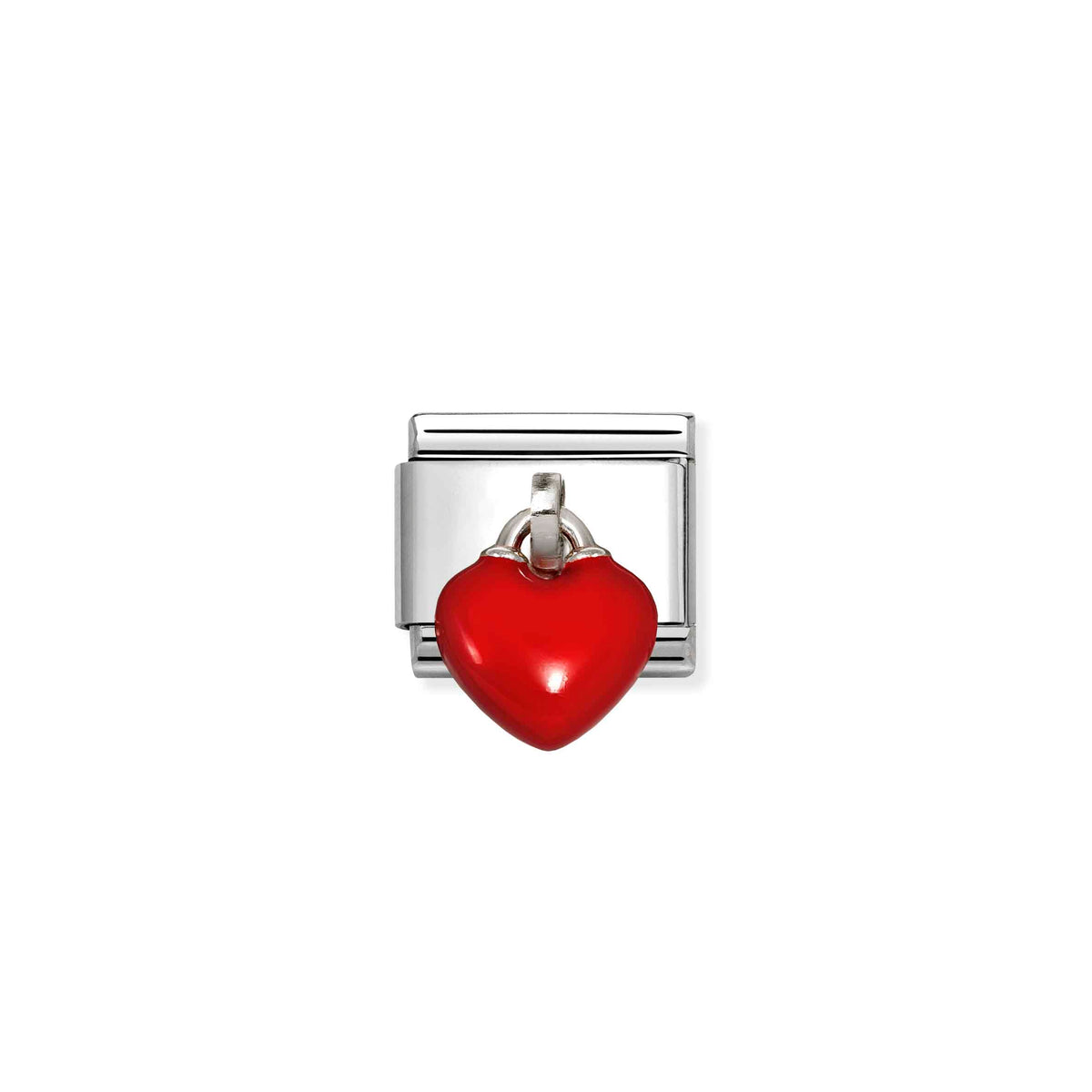 Classic Silver Red Heart Pendant Love & Hearts Charms