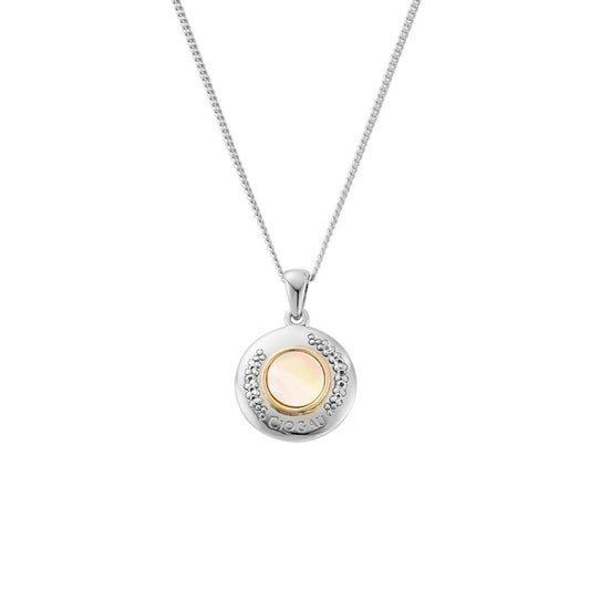 Celebration Silver Pendant with Mother of Pearl & Topaz