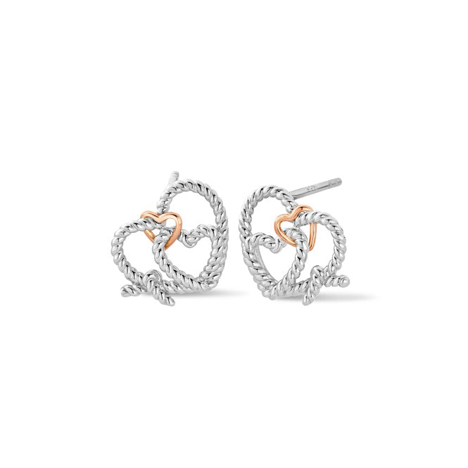 Forever Yours Silver Bound Stud Earrings