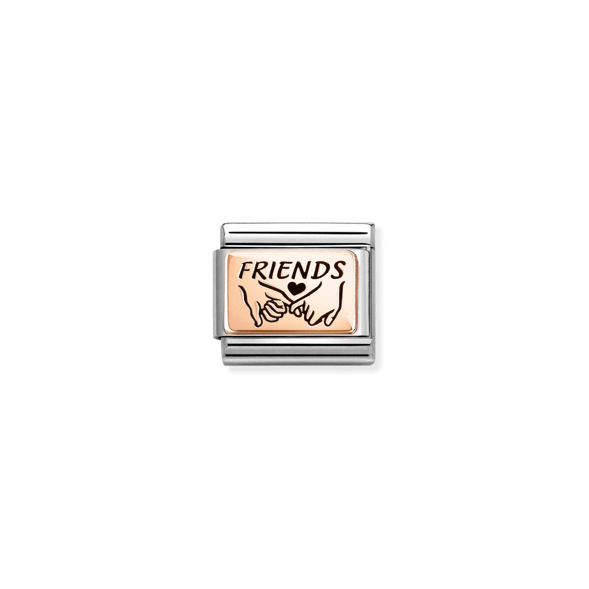 Classic Rose Gold Friends Hands and Heart Friends & Family Charms