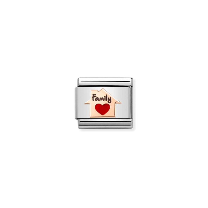 Classic Rose Gold Family Home With Heart Family & Friends Charms