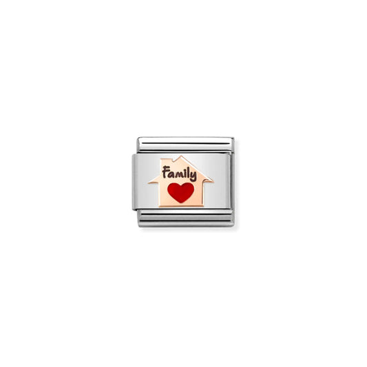 Classic Rose Gold Family Home With Heart Family & Friends Charms