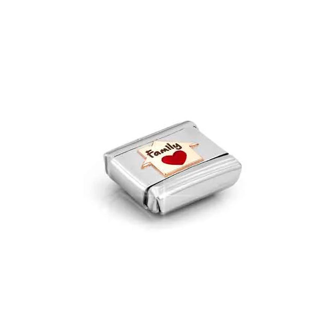Classic Rose Gold Family Home With Heart Family & Friends Charms