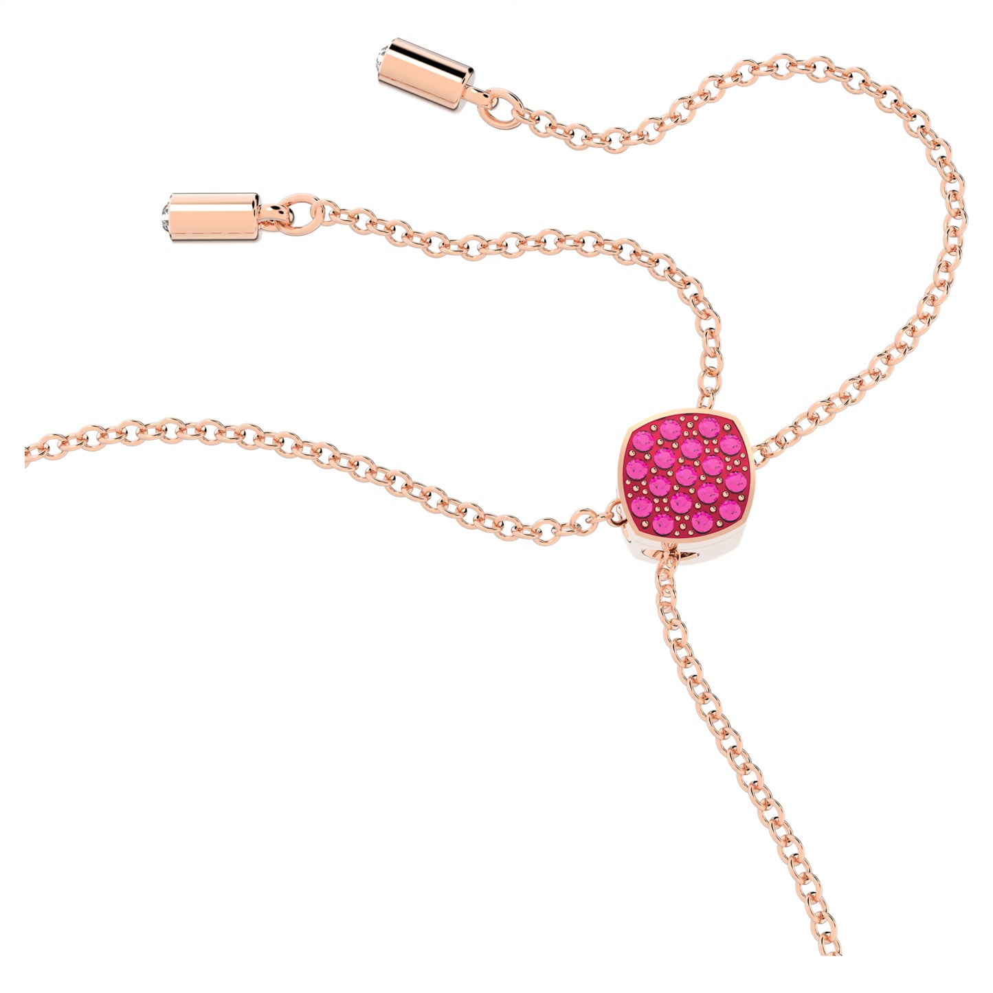 Idyllia Lilia Butterfly Bracelet with Pink Crystal in Rose Gold