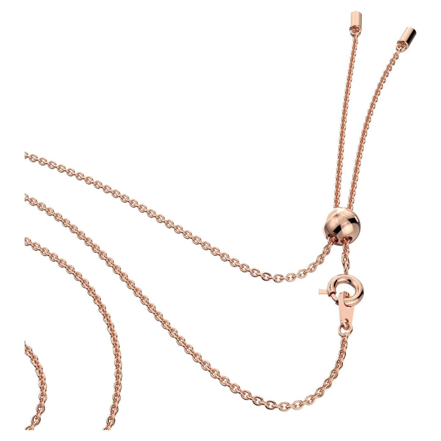 Generation Pendant Necklace with White Crystal in Rose Gold