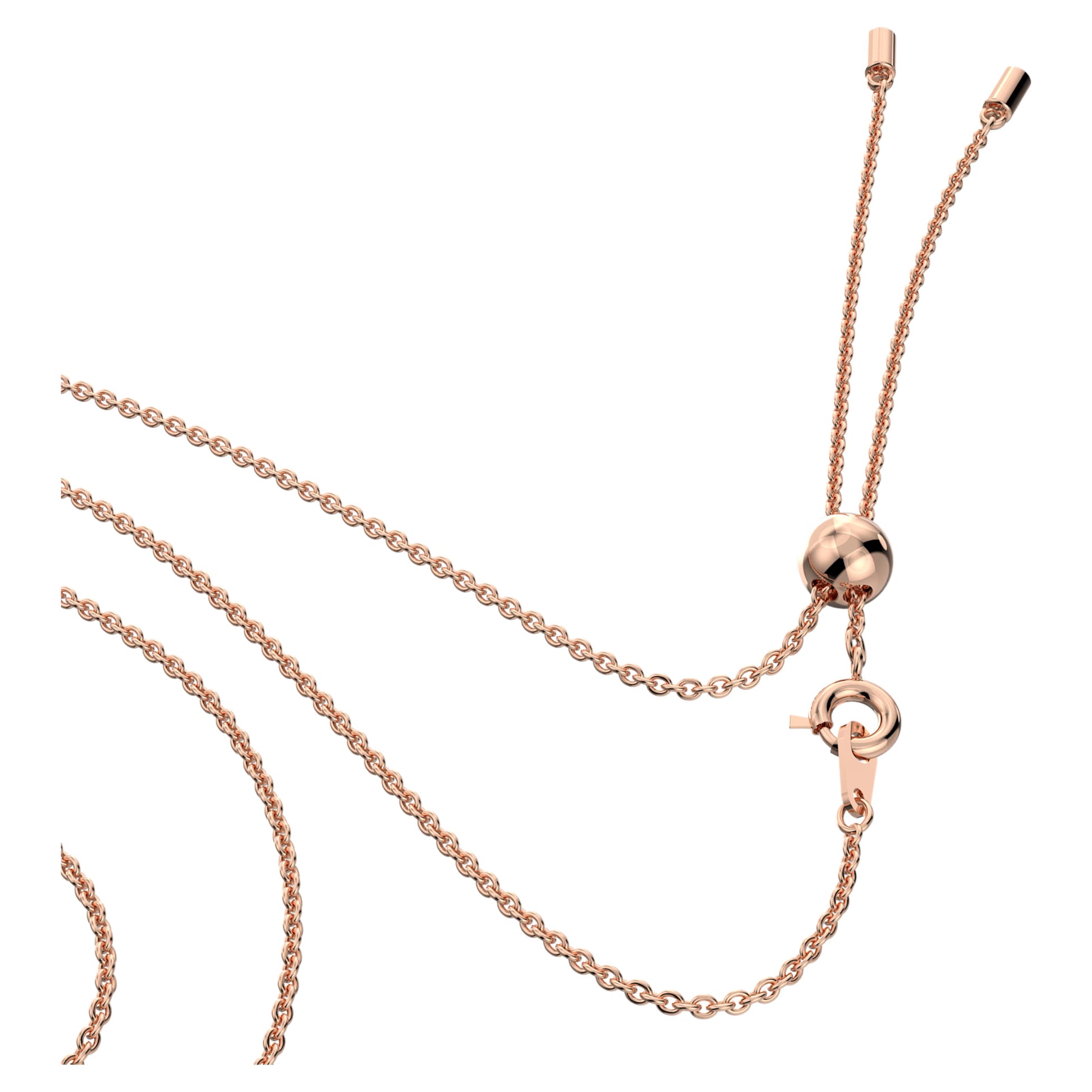 Swarovski Generation Pendant Necklace with White Crystal in Rose Gold