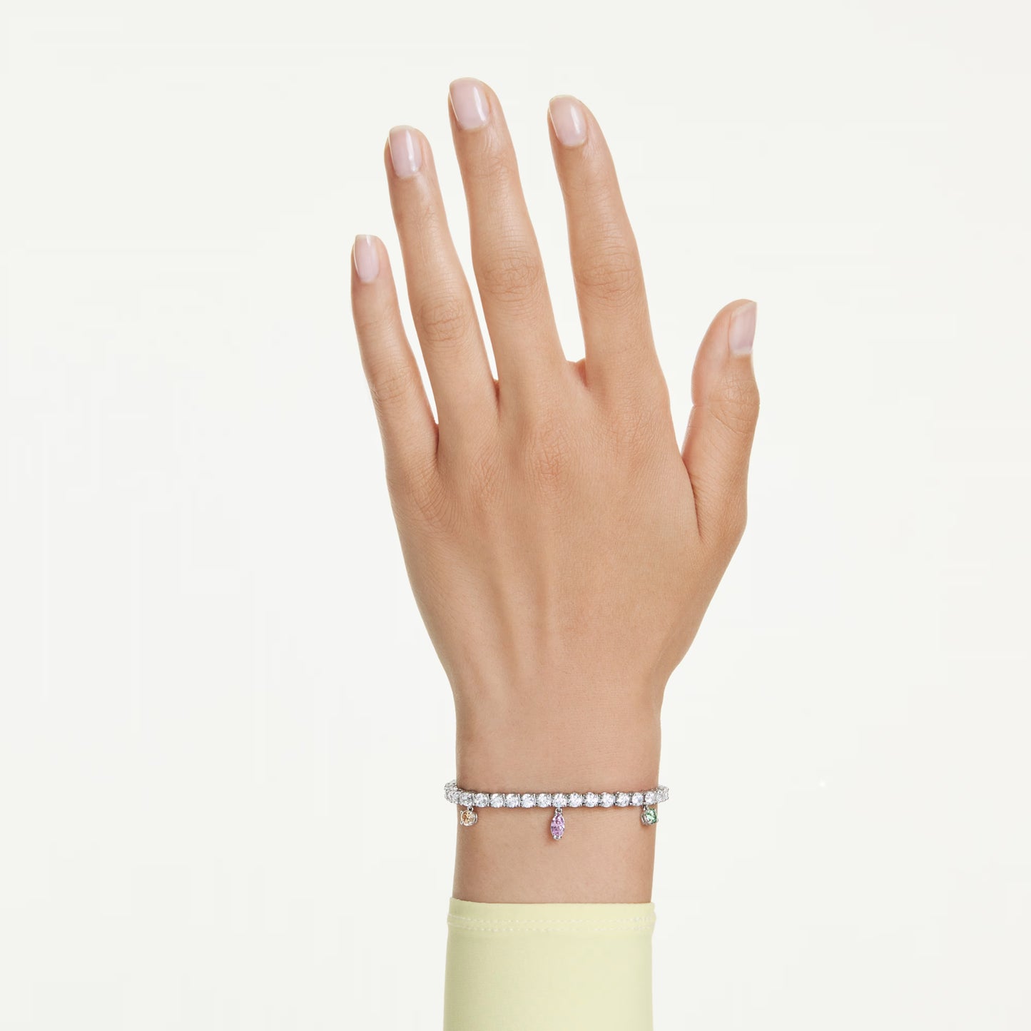 Ariana Grande x Swarovski Multicoloured Mixed-Cut Bracelet in Rhodium Silver