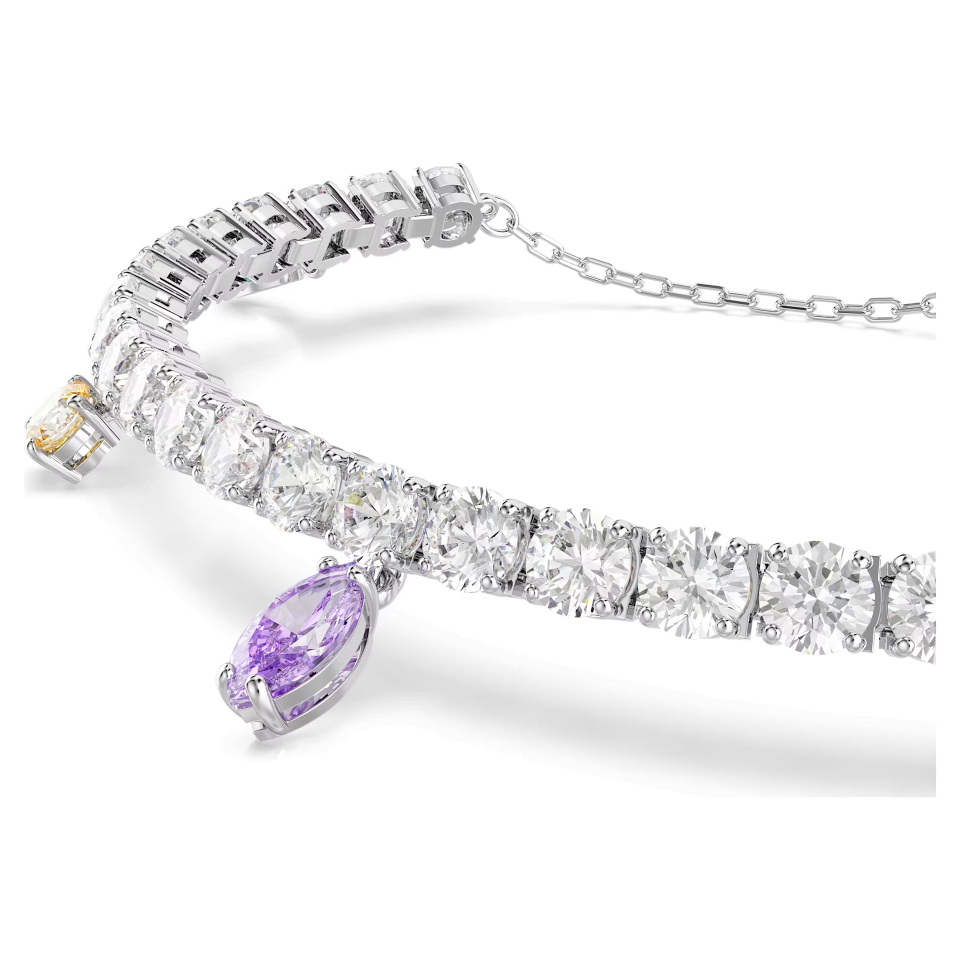 Swarovski Ariana Grande x Swarovski Multicoloured Mixed-Cut Bracelet in Rhodium Silver