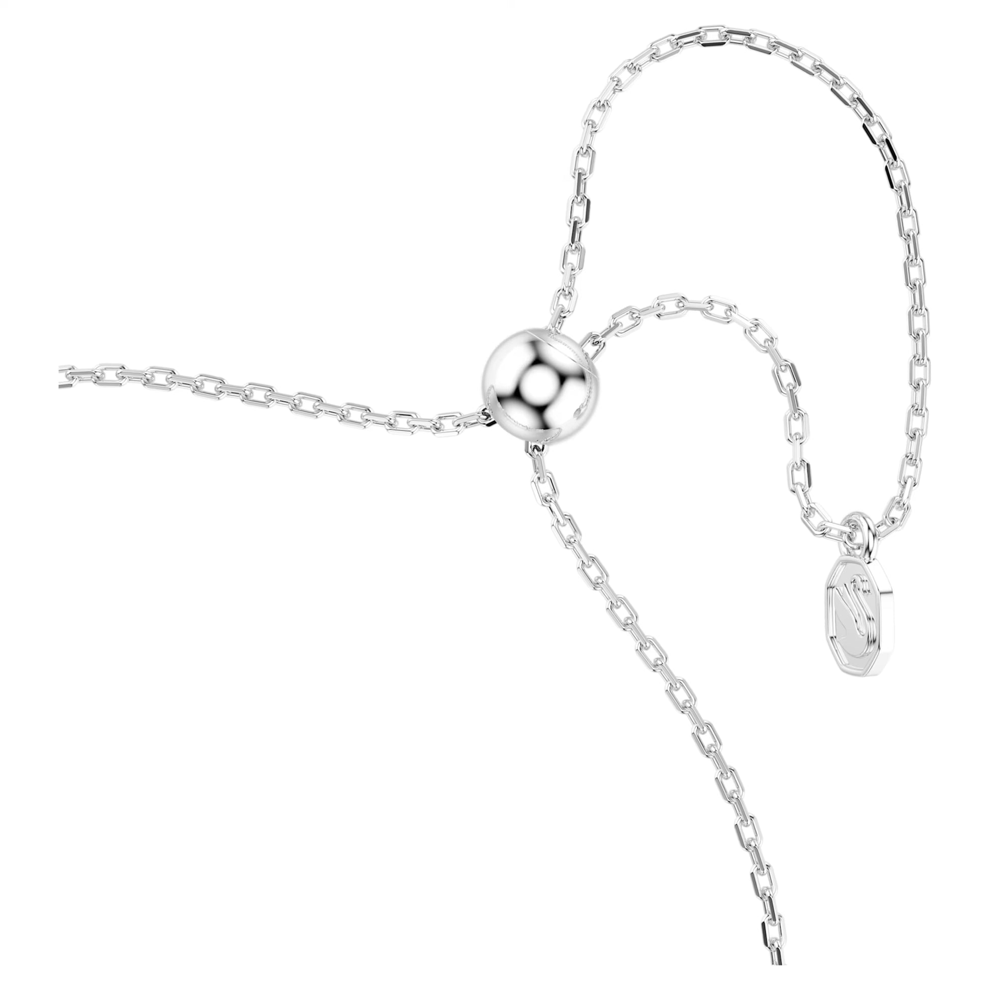 Swarovski Mesmera Bracelet with Marquise-Cut White Crystal in Rhodium Silver