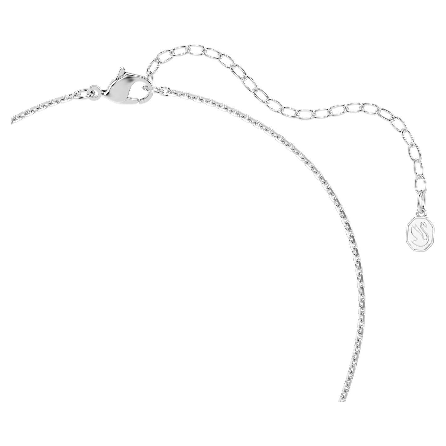 Ariana Grande x Swarovski Flower Pendant with Round-Cut Crystal & Pearl in Rhodium Silver