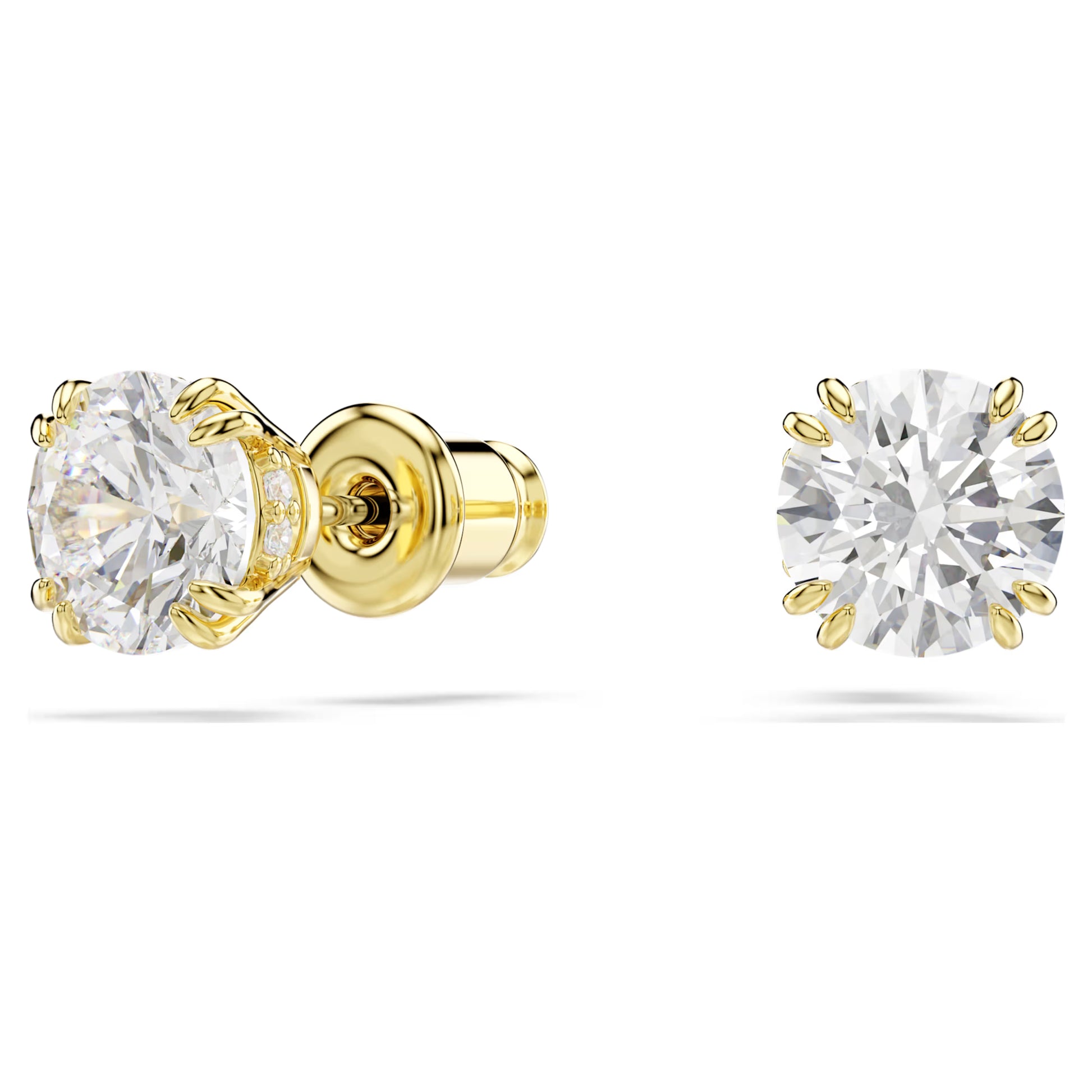 Swarovski Magic Snowflake Necklace & Earrings Set with Mixed-Cut White Crystal in Gold