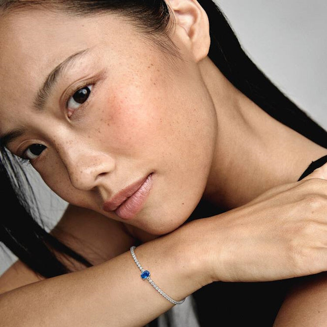 Sparkling Pave Tennis Bracelet, 16cm