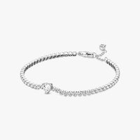Sparkling Heart Tennis Bracelet, 16cm