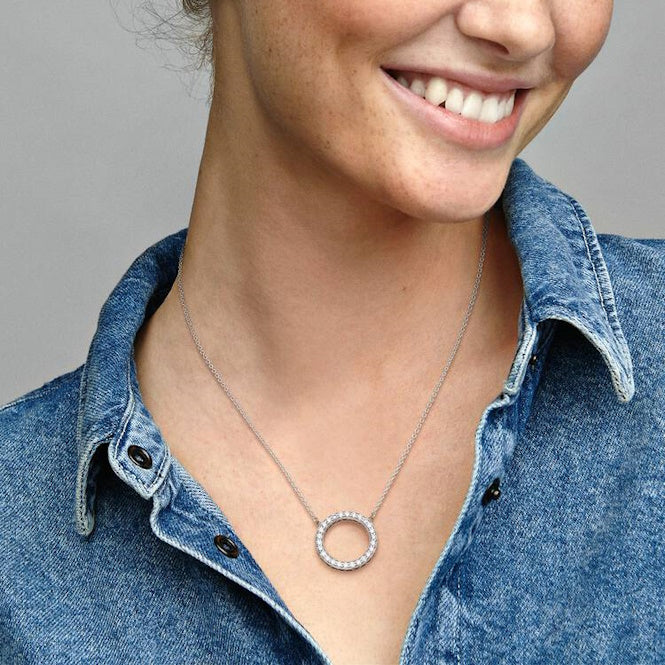 Pandora Circle of Sparkle Necklace, 45cm