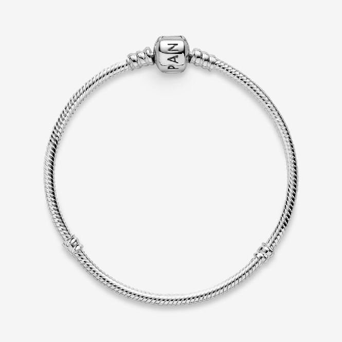 Pandora Moments Snake Chain Barrel Clasp Bracelet, 17cm