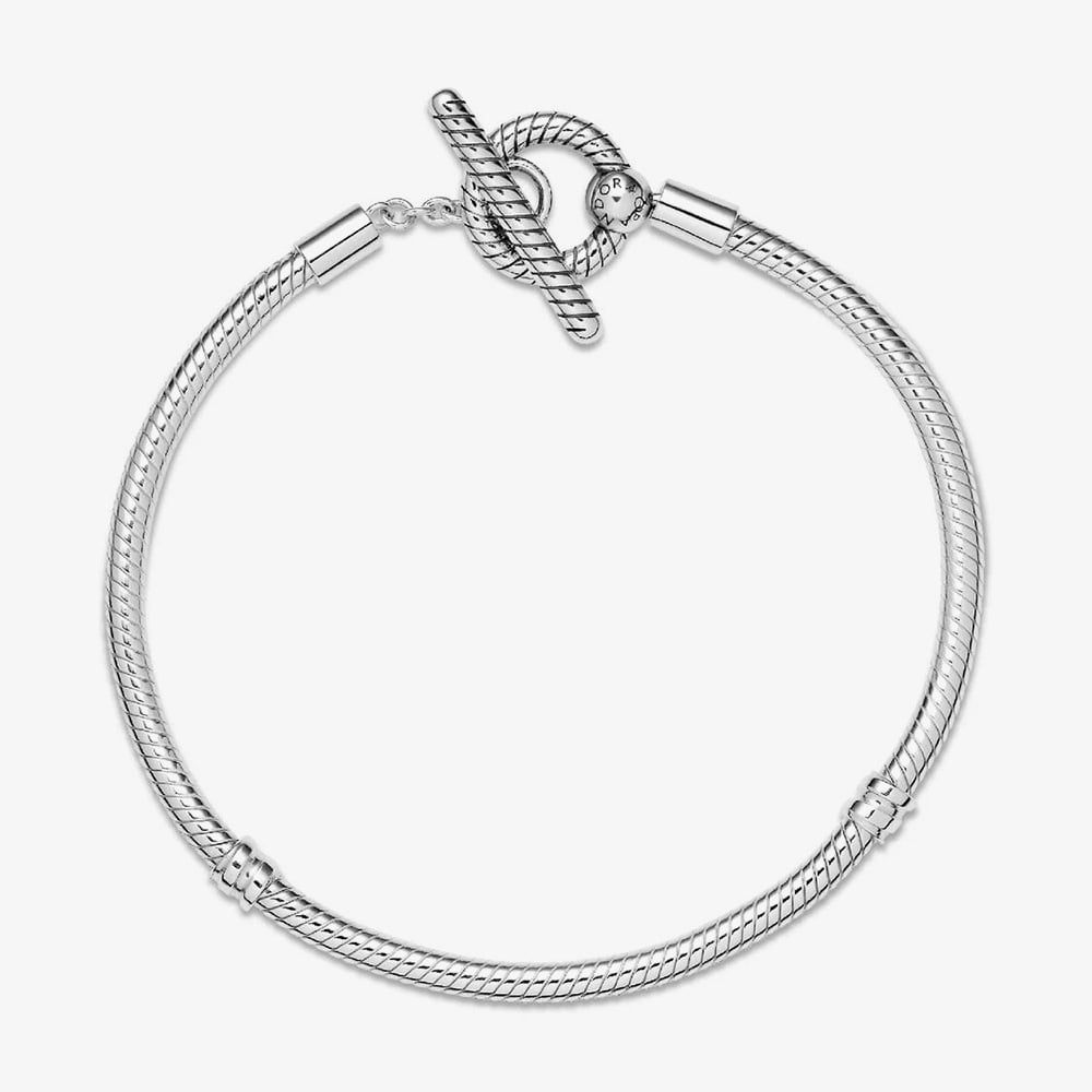 Pandora Moments T-Bar Snake Chain Bracelet, 17cm